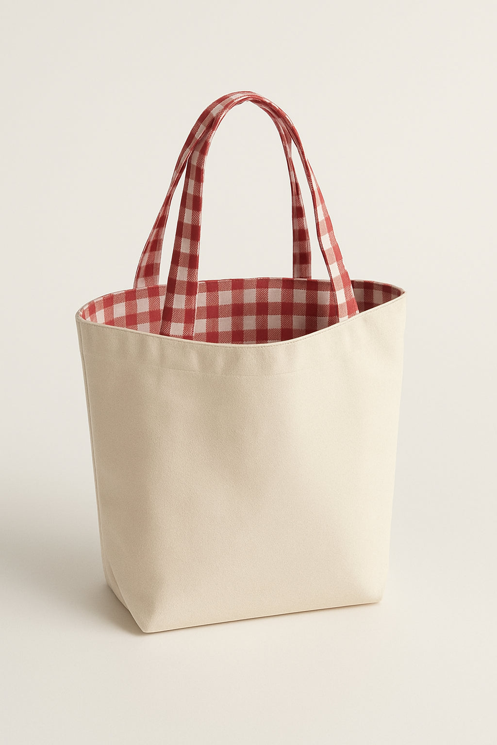 CHECKNCARRY – 100% Cotton Reusable Tote with Checkered Handles