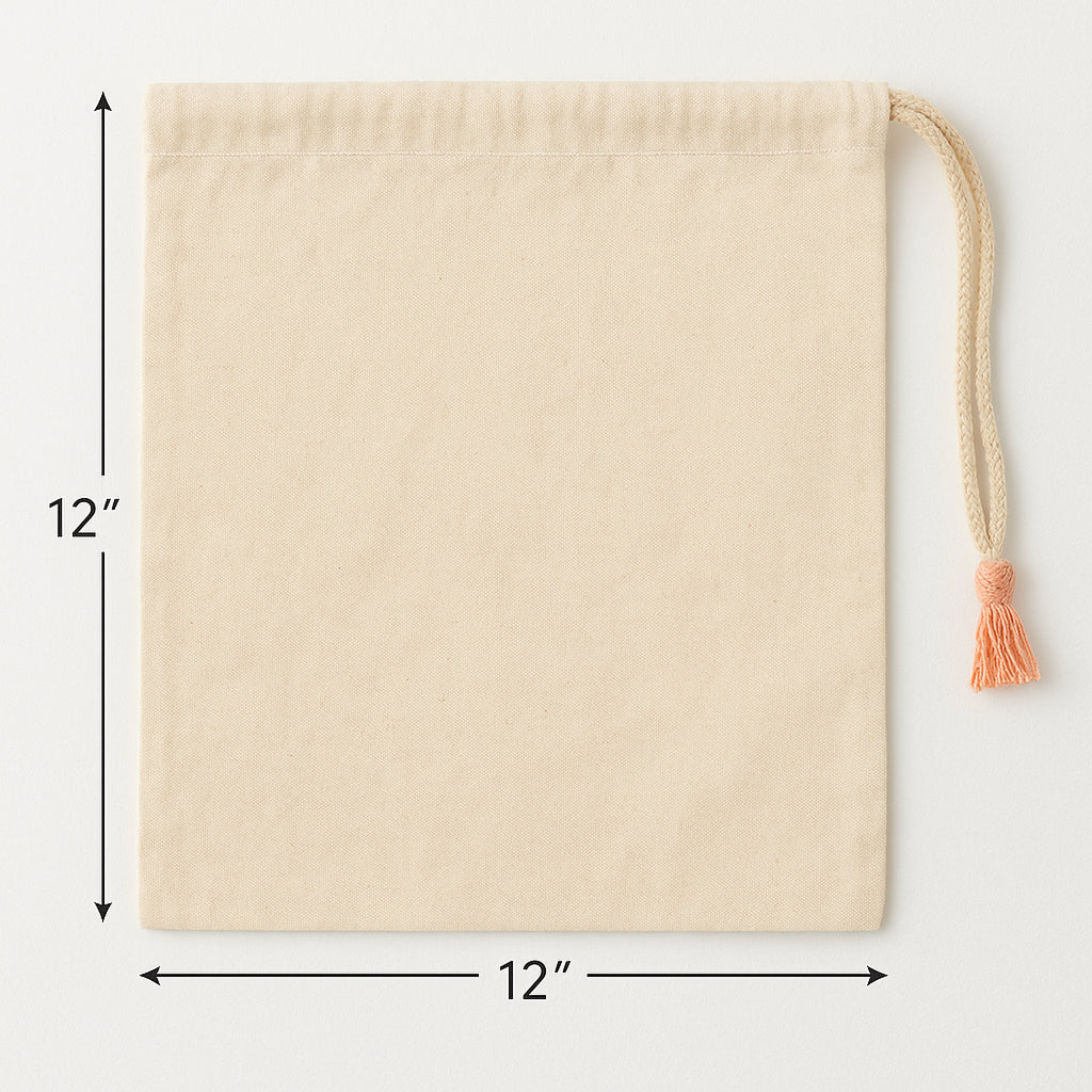 Eco Fridge Bag – 12" x 12" Cotton Vegetable Storage